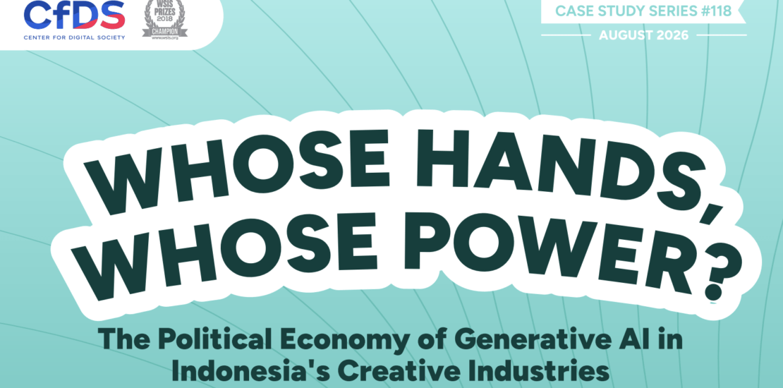 Whose Hands, Whose Power? The Political Economy of Generative AI in Indonesia's Creative Industries